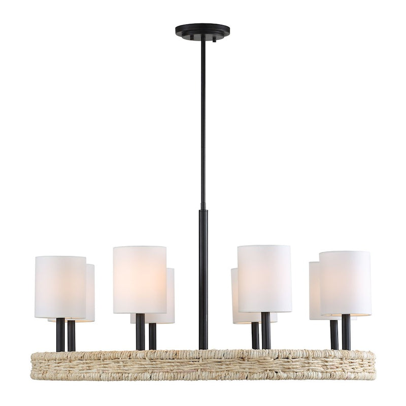 Uttermost Faiyam 8 Light Rattan Chandelier, Dark Bronze