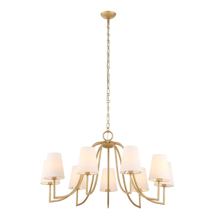 Uttermost Seville 9 Light Gold Chandelier