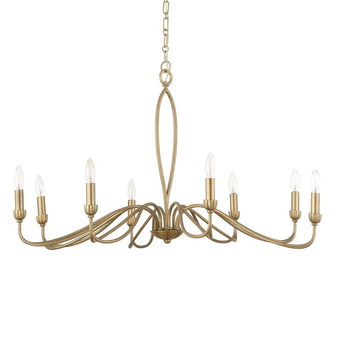 Uttermost Corella 8 Light Chandelier, Textured Soft Gold