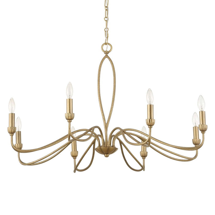 Uttermost Corella 8 Light Chandelier, Textured Soft Gold