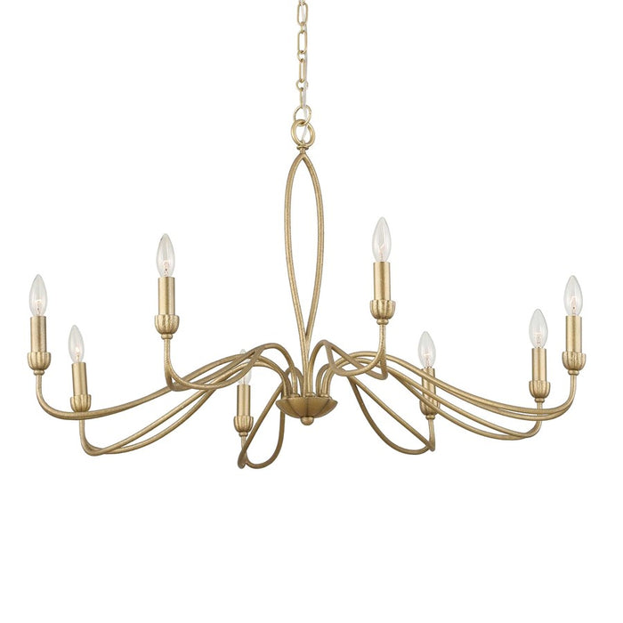Uttermost Corella 8 Light Chandelier, Textured Soft Gold