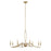 Uttermost Corella 8 Light Chandelier, Textured Soft Gold