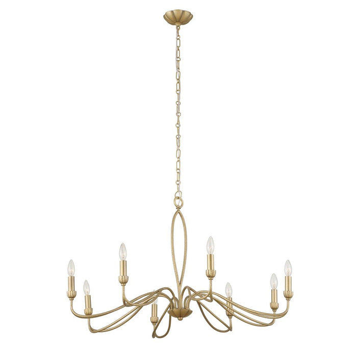 Uttermost Corella 8 Light Chandelier, Textured Soft Gold