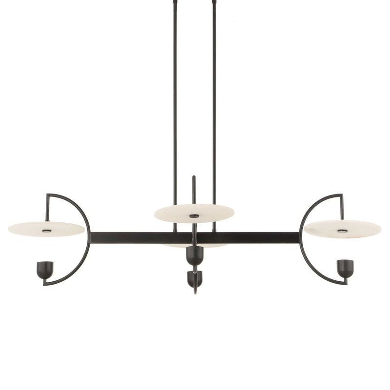 Uttermost Kyoto 4 Light Linear LED Chandelier, Matte Black