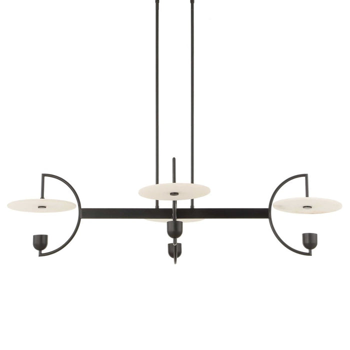 Uttermost Kyoto 4 Light Linear LED Chandelier, Matte Black