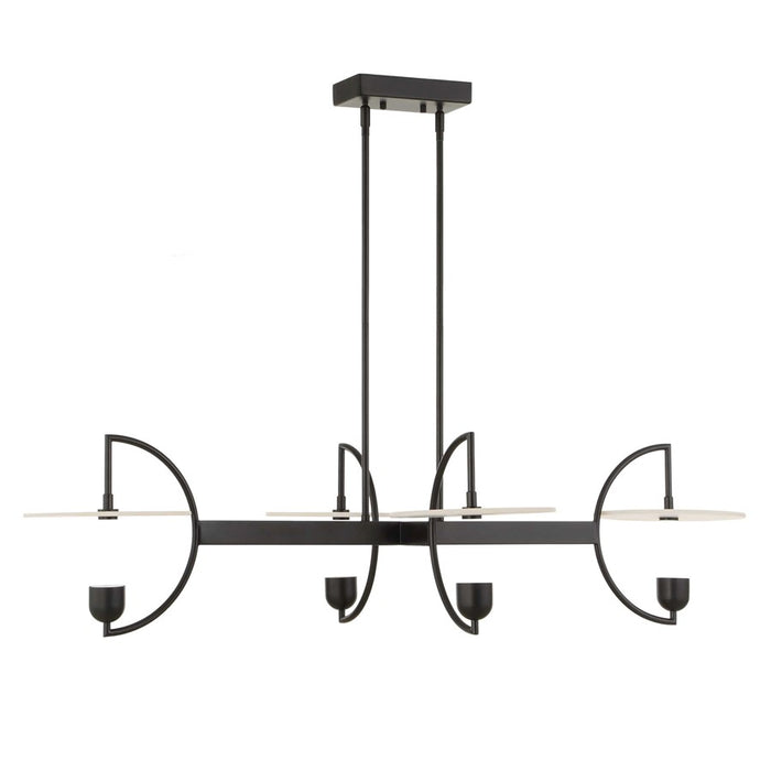 Uttermost Kyoto 4 Light Linear LED Chandelier, Matte Black