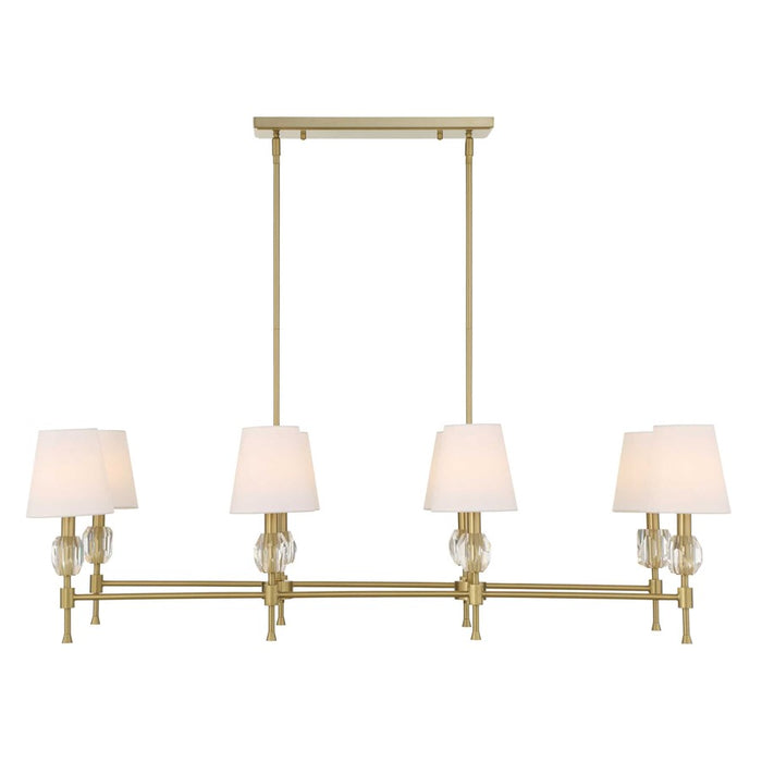 Uttermost Arques 8 Light Linear Chandelier, Natural Brass - 21402