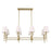 Uttermost Arques 8 Light Linear Chandelier, Natural Brass