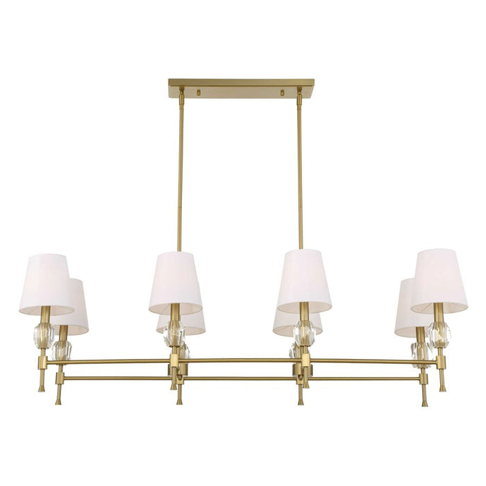 Uttermost Arques 8 Light Linear Chandelier, Natural Brass
