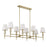 Uttermost Arques 8 Light Linear Chandelier, Natural Brass