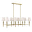 Uttermost Arques 8 Light Linear Chandelier, Natural Brass