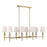 Uttermost Arques 8 Light Linear Chandelier, Natural Brass