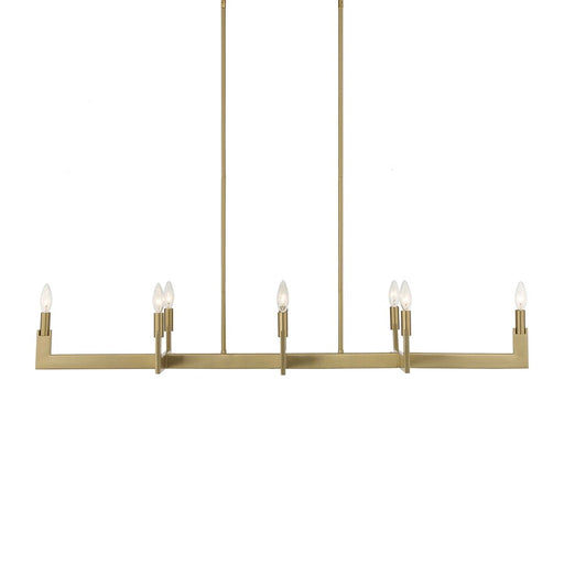 Uttermost Cordoba 8 Light Linear Chandelier, Natural Brass - 21403