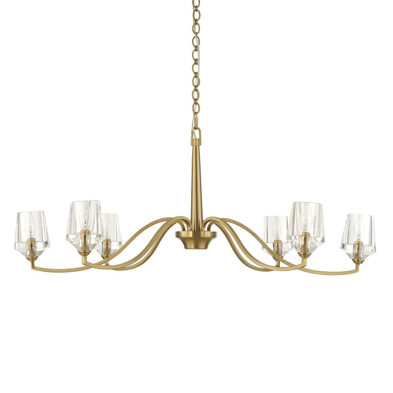 Uttermost Barcelona 6 Light Brass Chandelier, Natural Brass