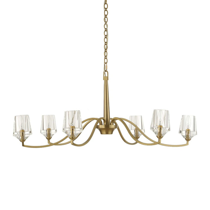 Uttermost Barcelona 6 Light Brass Chandelier, Natural Brass