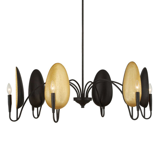 Uttermost Warwick 6 Light Matte Black Chandelier - 21405