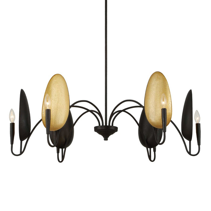 Uttermost Warwick 6 Light Matte Black Chandelier