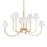 Uttermost Poppins 8 Light Brass Chandelier