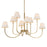 Uttermost Poppins 8 Light Brass Chandelier