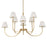 Uttermost Poppins 8 Light Brass Chandelier