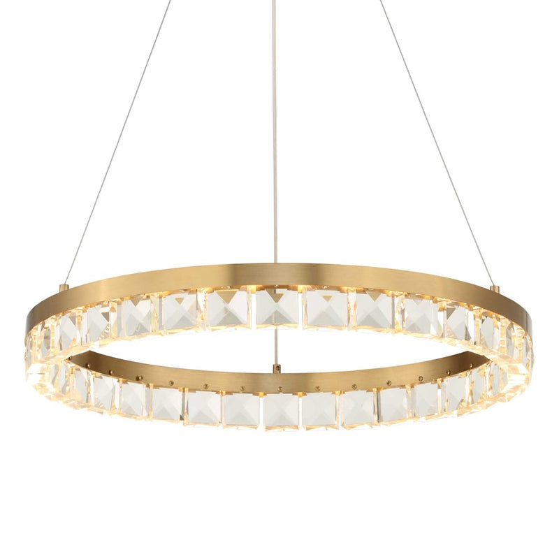 Uttermost Segovia Round Crystal LED Chandelier, Warm Brass - 21407