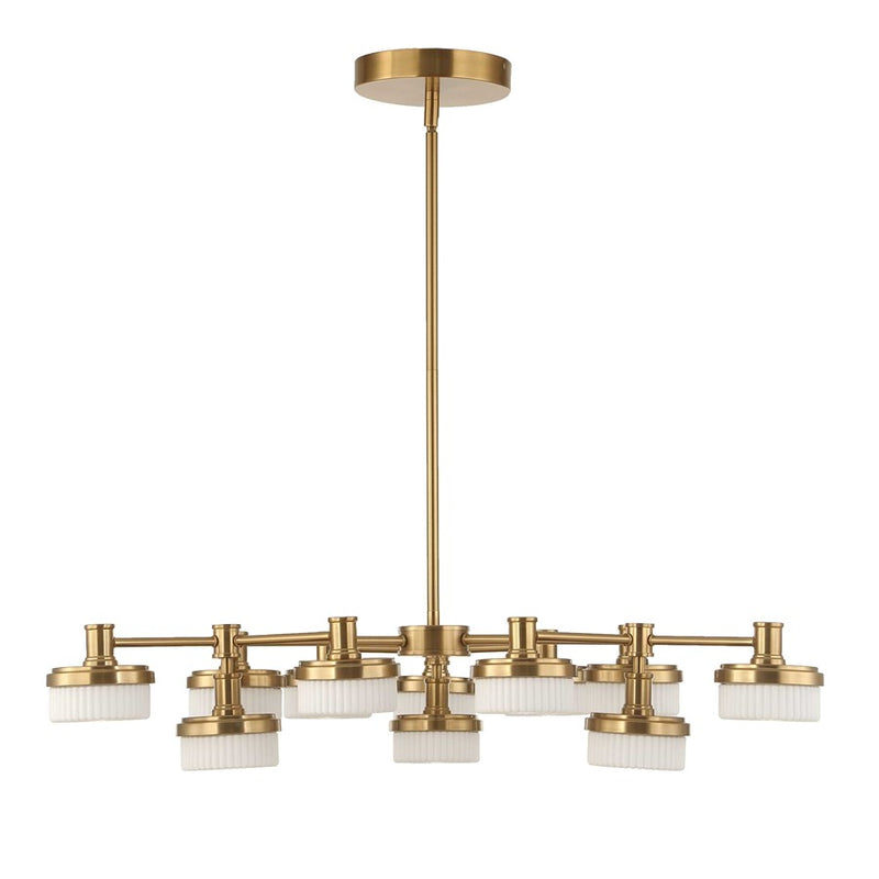 Uttermost Wedge 12 Lt LED Brass Chandelier