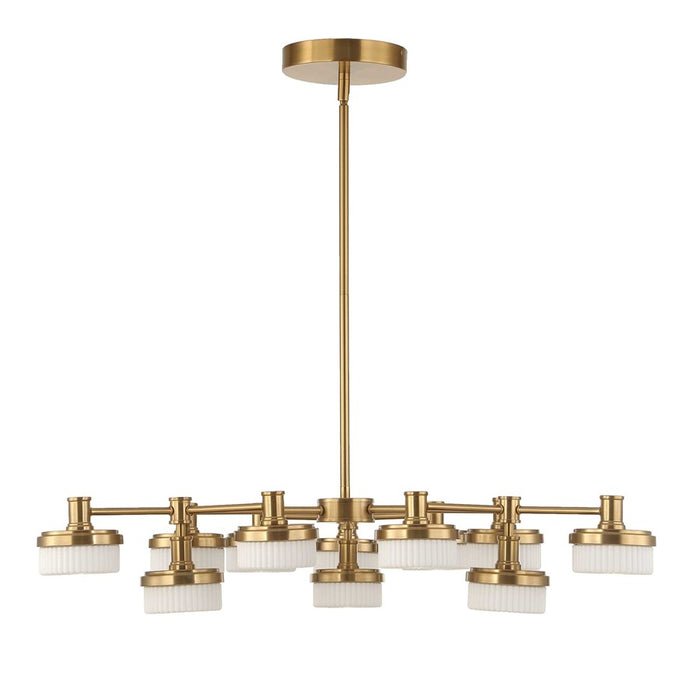 Uttermost Wedge 12 Lt LED Brass Chandelier