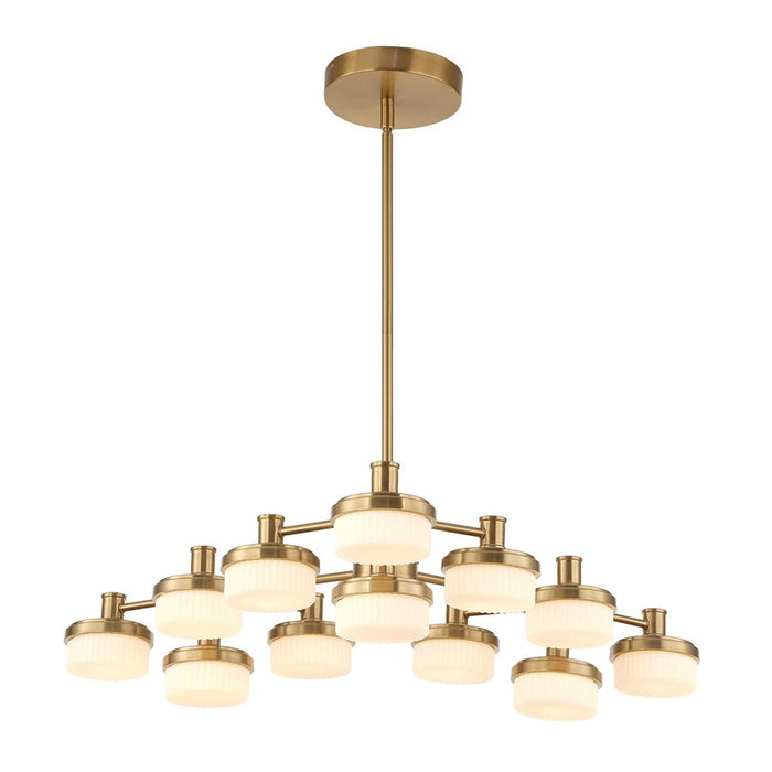 Uttermost Wedge 12 Lt LED Brass Chandelier
