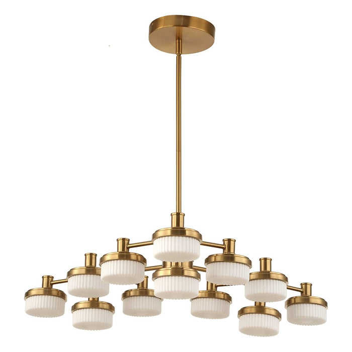 Uttermost Wedge 12 Lt LED Brass Chandelier