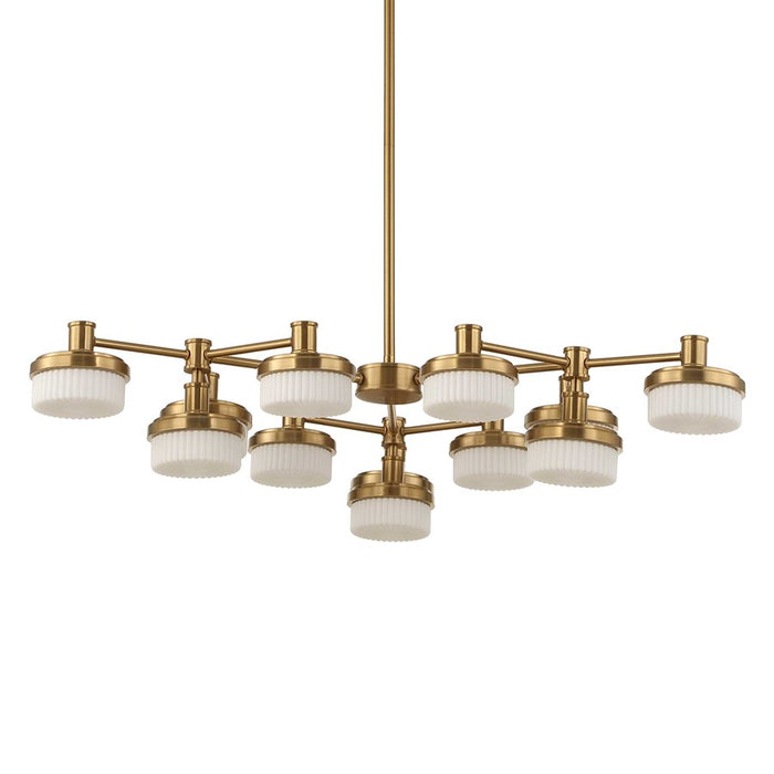 Uttermost Wedge 12 Lt LED Brass Chandelier