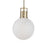 Uttermost Huch 1 Light White Glass Pendant, Antique Brass