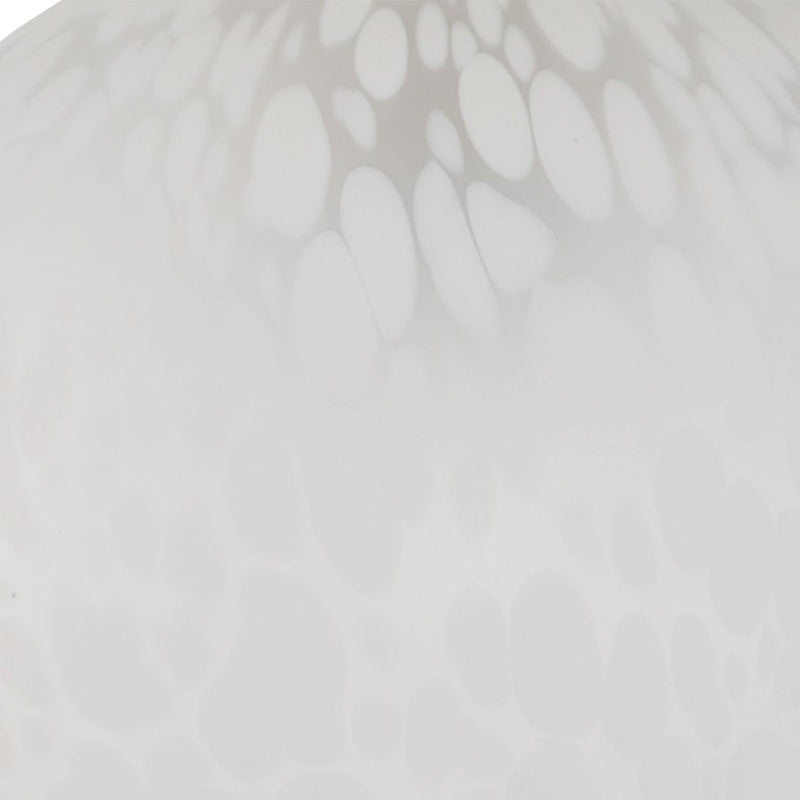 Uttermost Huch 1 Light White Glass Pendant, Antique Brass