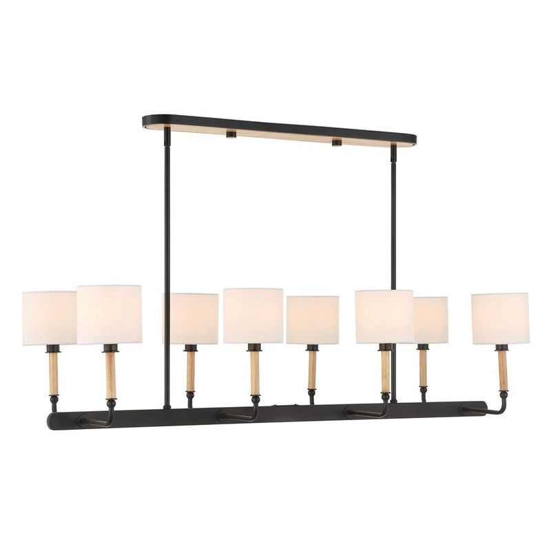 Uttermost Franconia 8 Light Pendant, Matte Black