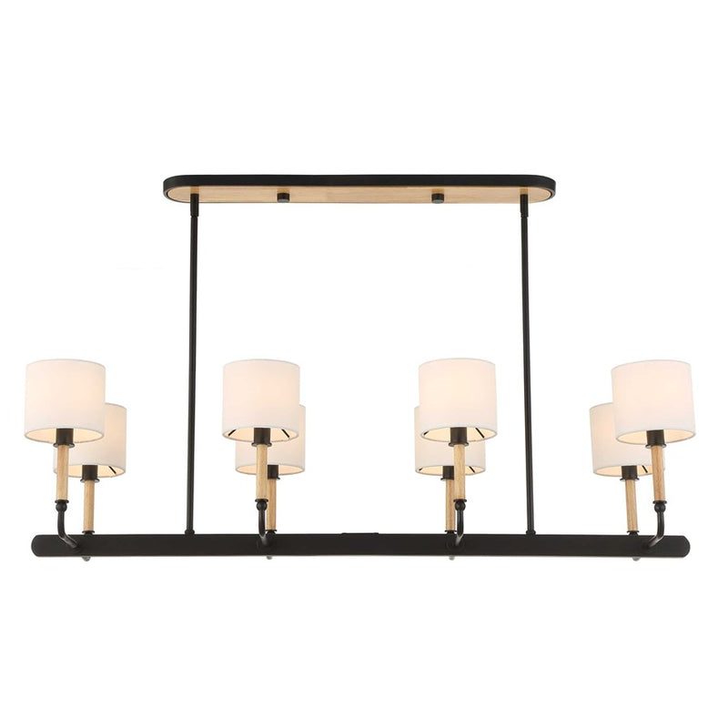 Uttermost Franconia 8 Light Pendant, Matte Black
