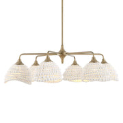 Uttermost Biddeford 6 Light White Beaded Pendant - 21630