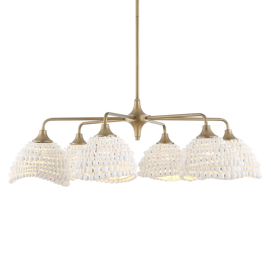 Uttermost Biddeford 6 Light White Beaded Pendant - 21630