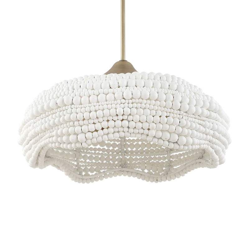 Uttermost Biddeford 5 Light White Beaded Pendant