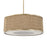 Uttermost Pinchot 4 Light Rattan Drum Pendant, Brushed Matte Gold