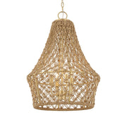 Uttermost Macrame 4 Light Rope Pendant, Brushed Gold - 21633