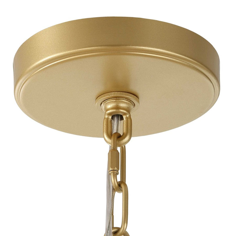 Uttermost Macrame 4 Light Rope Pendant, Brushed Gold