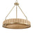 Uttermost Ladakh 9 Light Round Wicker Pendant, Weathered Brushed Brass