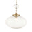 Uttermost Bellaire 1 Light Glass Shade Pendant, Matte Brushed Gold - 21636