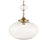 Uttermost Bellaire 1 Light Glass Shade Pendant, Matte Brushed Gold