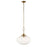 Uttermost Bellaire 1 Light Glass Shade Pendant, Matte Brushed Gold
