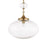 Uttermost Bellaire 1 Light Glass Shade Pendant, Matte Brushed Gold