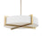 Uttermost Cresson 4 Light Drum Pendant, Matte Brushed Brass