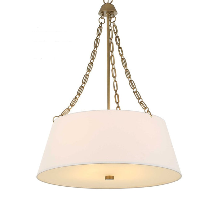 Uttermost Andalucia 4 Light Drum Pendant, Matte Brushed Gold - 21638