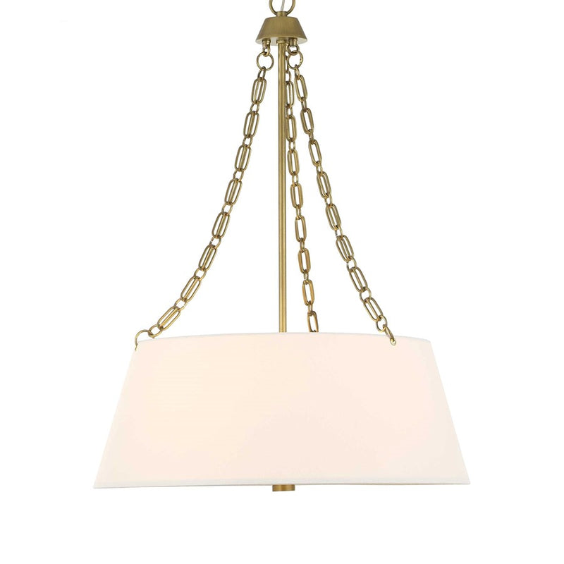 Uttermost Andalucia 4 Light Drum Pendant, Matte Brushed Gold