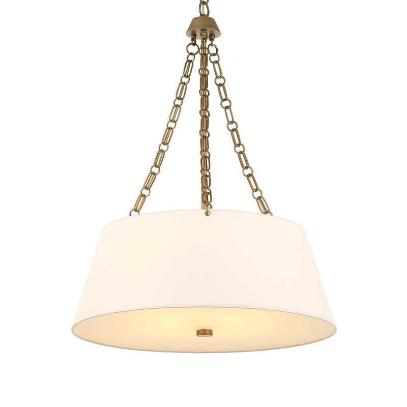 Uttermost Andalucia 4 Light Drum Pendant, Matte Brushed Gold