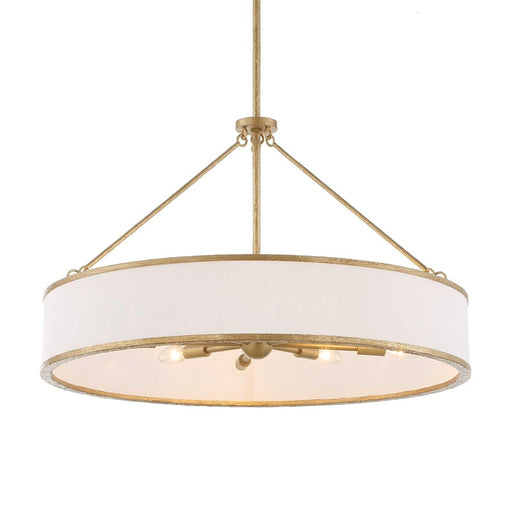 Uttermost Algiers 8 Light Drum Pendant, Textured Soft Gold - 21639